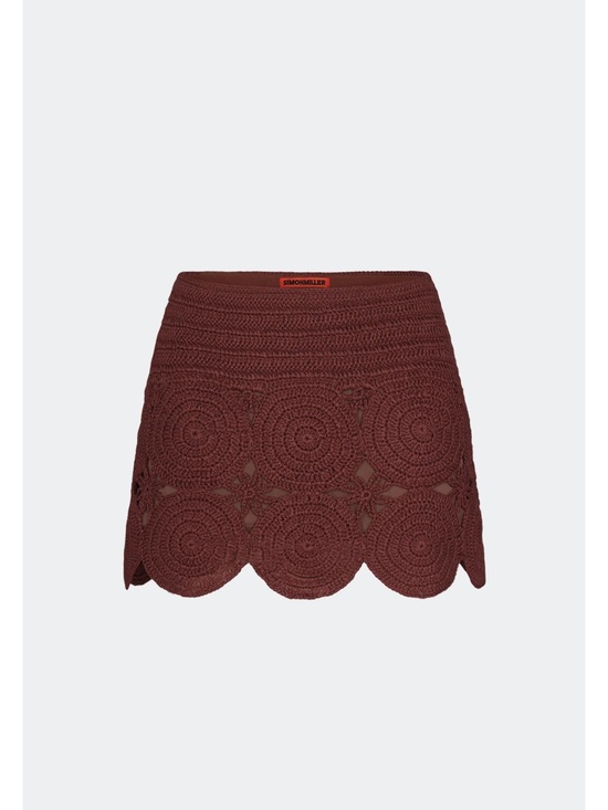 Simon Miller Dresses & Skirts - NWT Simon Miller Beep Beep knit crochet mini skirt choco brown, size S